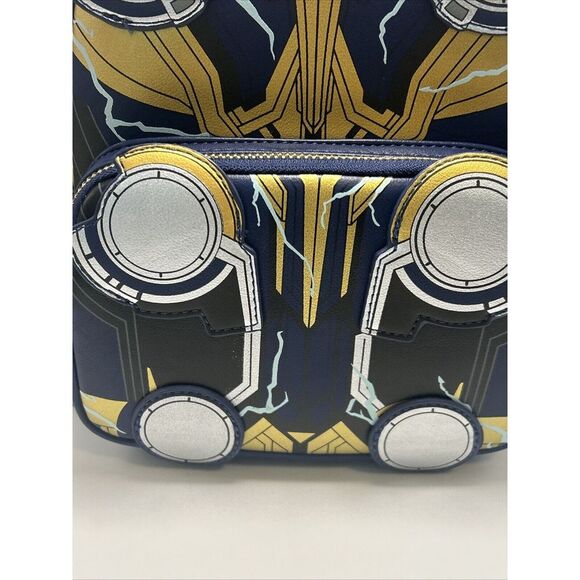 Loungefly Thor: Love and Thunder Glow-in-Dark Cosplay Mini Backpack Purse NWT - Picture 5 of 16